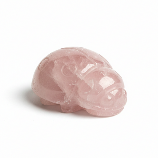 Joaninha Pedra Quartzo Rosa